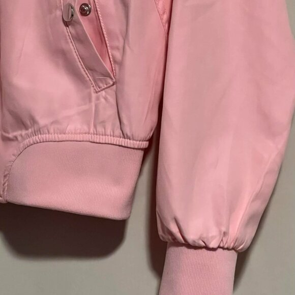 Haute Monde Lightweight Jacket Pink Fill Zip Lace Detail Size S - Picture 9 of 13